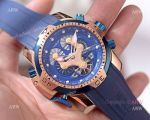 Replica Hublot Big Bang Perpetual Calendar watch Rose Gold Blue Face